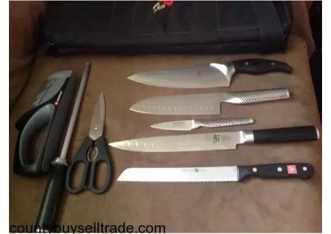 Professional chef knife set call 609-955-0616