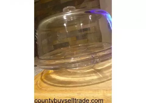 Heavy Glass 6-in-1 Foot Cake Dome! Excellent Condition! Must for Every Kitchen!