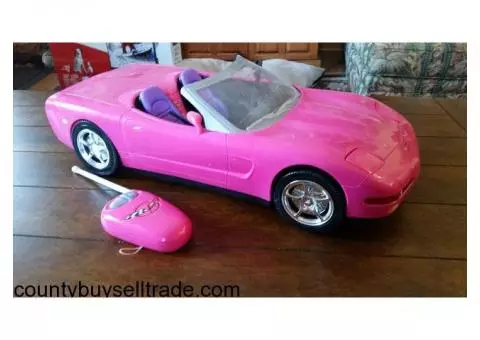 Barbie remote control corvetter