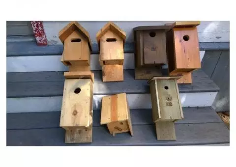 Bird houses, wood, handmade