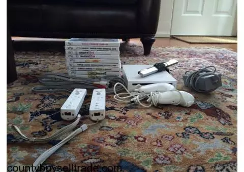 Like New Nintendo Wii with 10 games